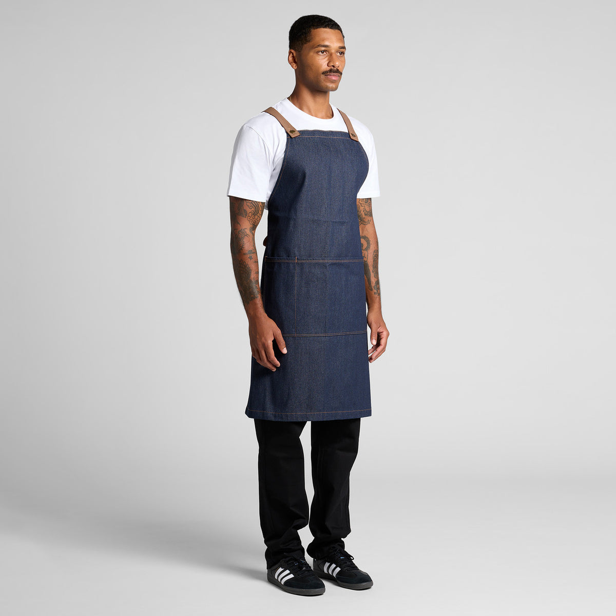 AS Colour Denim Apron 1084 model turn view