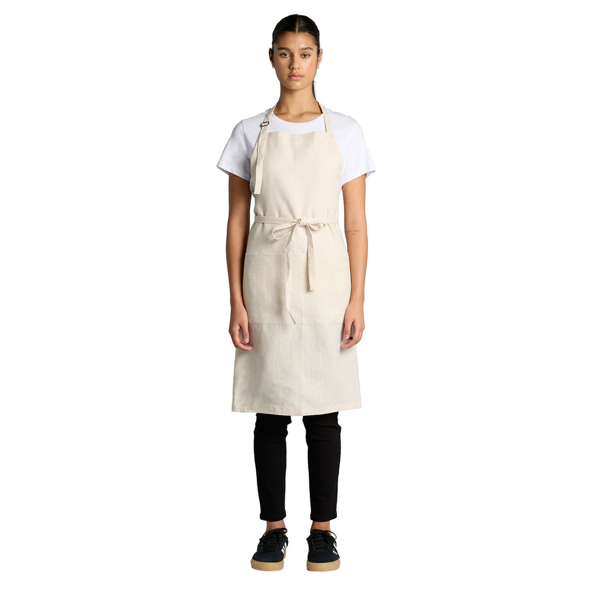 AS Colour Linen Apron 1086 front model view