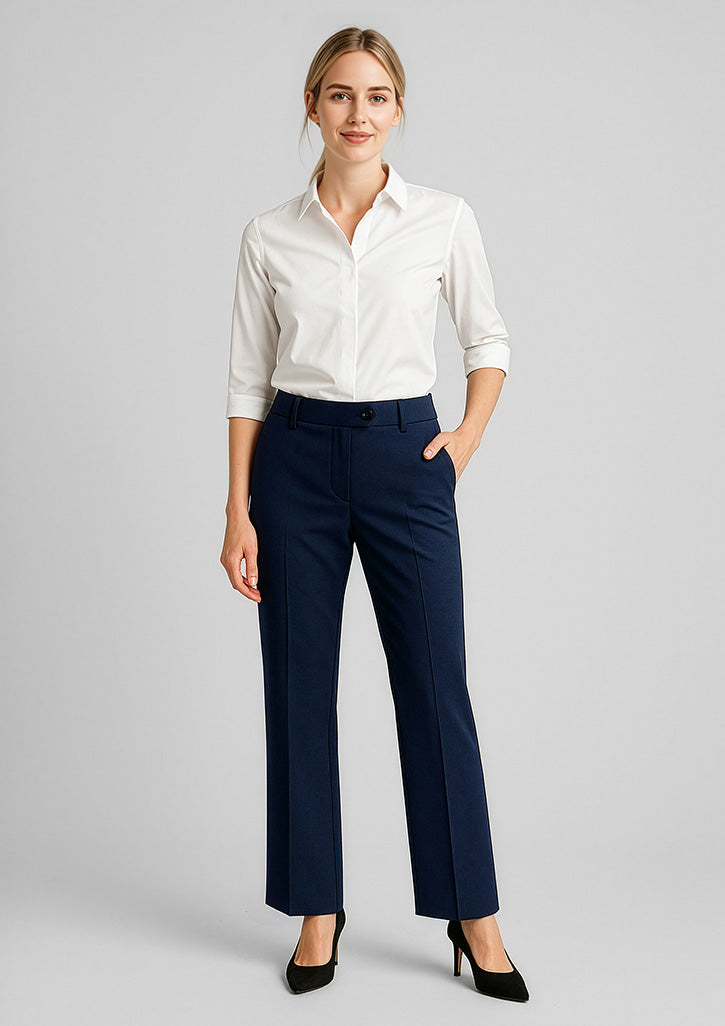 Comfort Wool Stretch Womens Adjustable Waist Pant - Navy