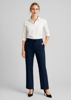 Comfort Wool Stretch Womens Adjustable Waist Pant - Navy