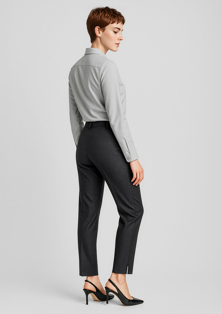 Comfort Wool Stretch Womens Slim Leg Pant - Black