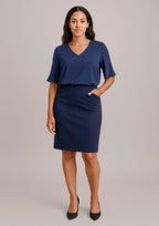 Siena Womens Bandless Pencil Skirt - Marine