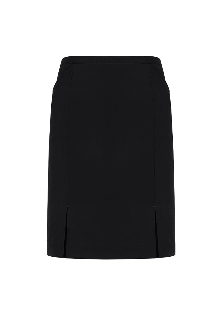 Siena Womens Front Pleat Detail Straight Skirt - Black back