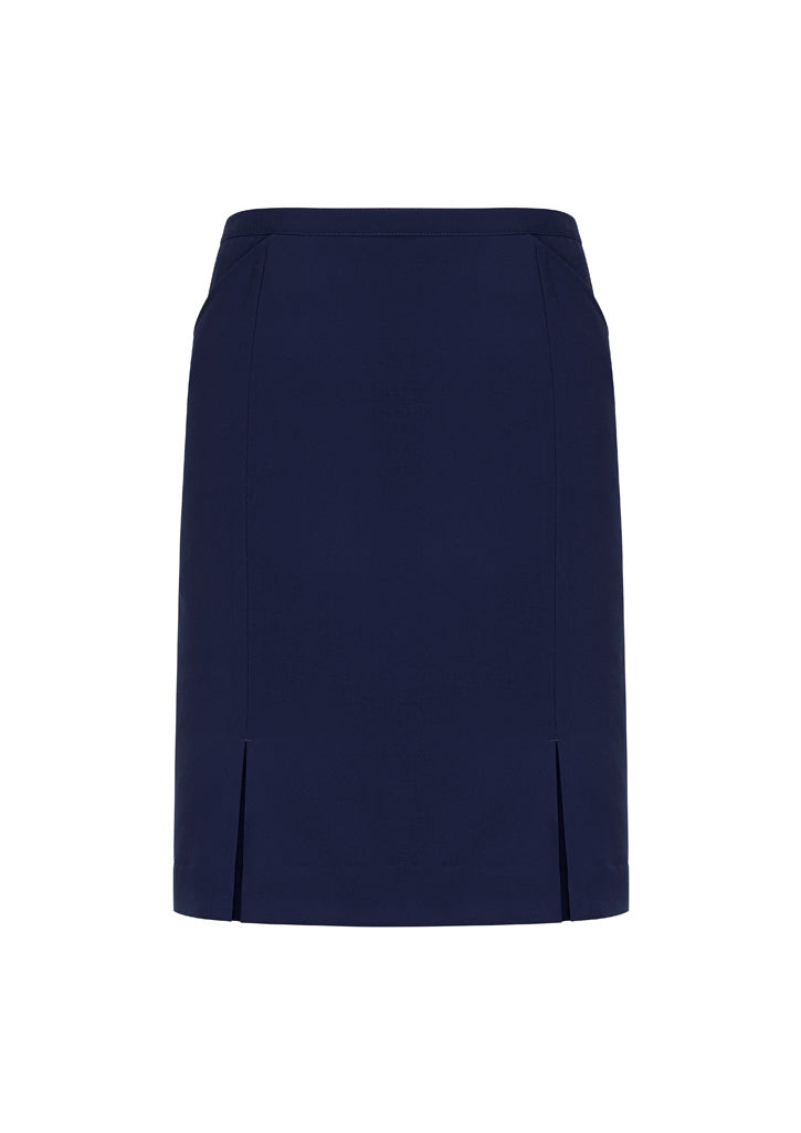 Siena Womens Front Pleat Detail Straight Skirt - Marine
