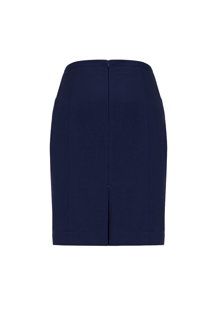 Siena Womens Front Pleat Detail Straight Skirt - Marine back