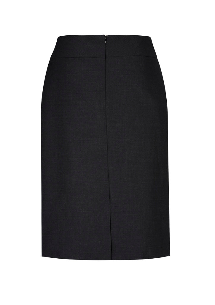 Comfort Wool Stretch Womens Relaxed Fit Lined Skirt - Black back