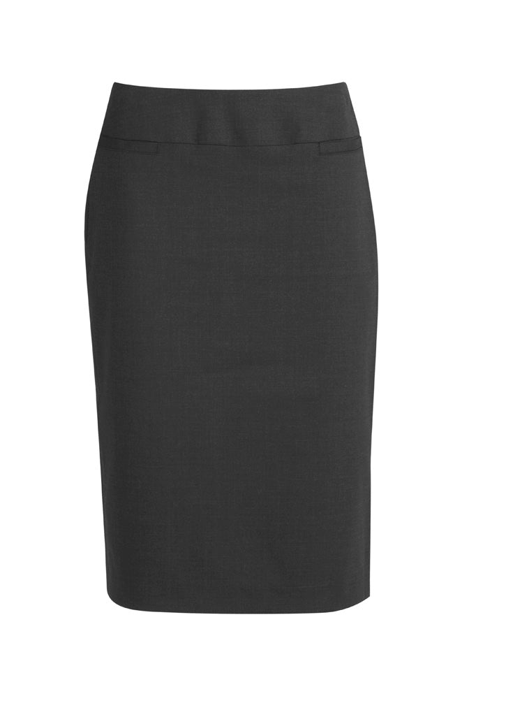 Comfort Wool Stretch Womens Relaxed Fit Lined Skirt - Charcoal