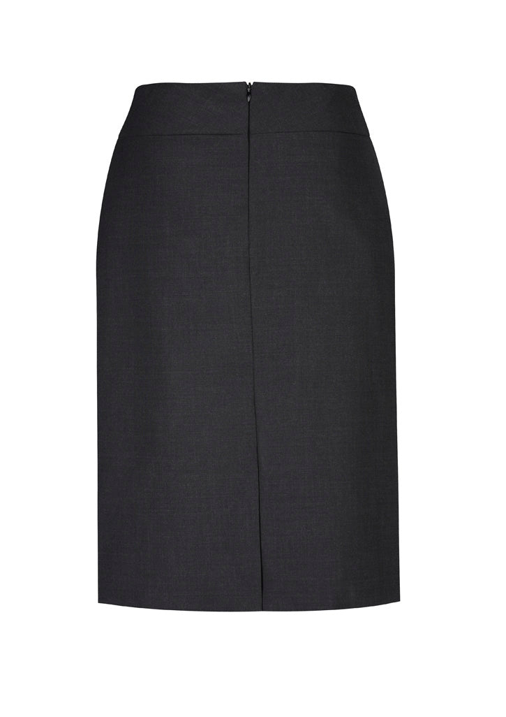 Comfort Wool Stretch Womens Relaxed Fit Lined Skirt - Charcoal back
