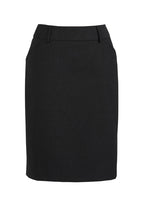 Comfort Wool Stretch Womens Multi-Pleat Skirt - Black back