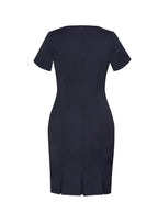 Cool Stretch Womens Short Sleeve Shift Dress - Navy back