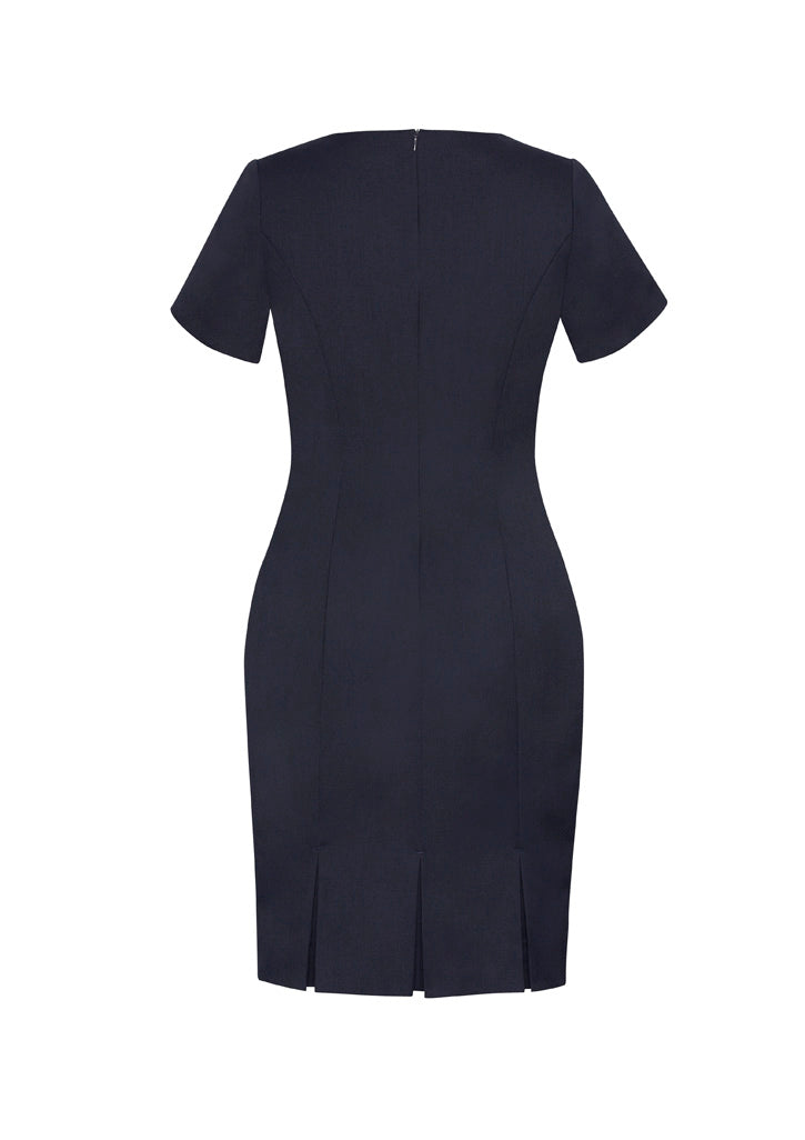 Cool Stretch Womens Short Sleeve Shift Dress - Navy back