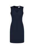 Cool Stretch Womens Sleeveless V-Neck Dress - Navy