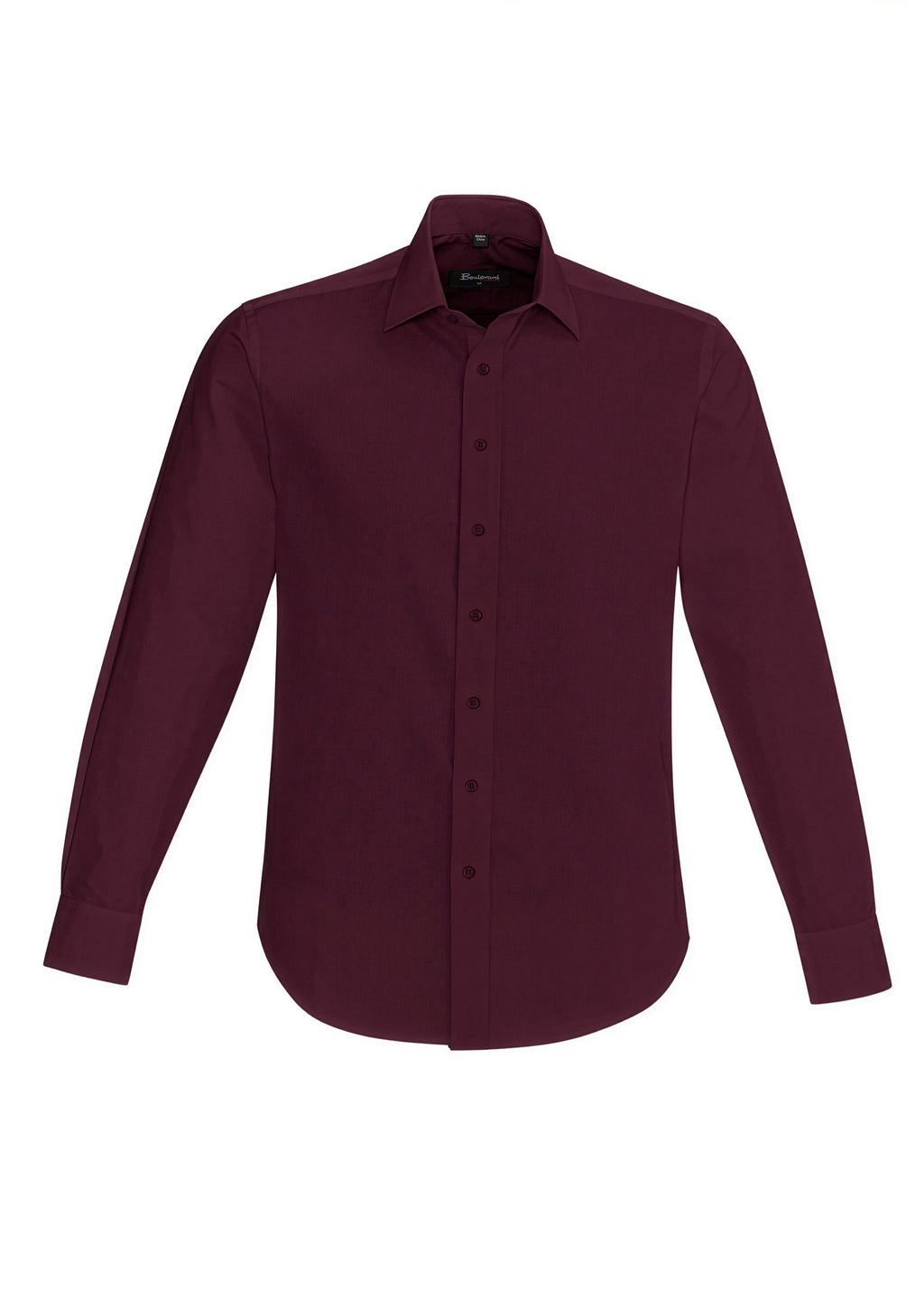 Hudson Mens Long Sleeve Shirt - Wine back