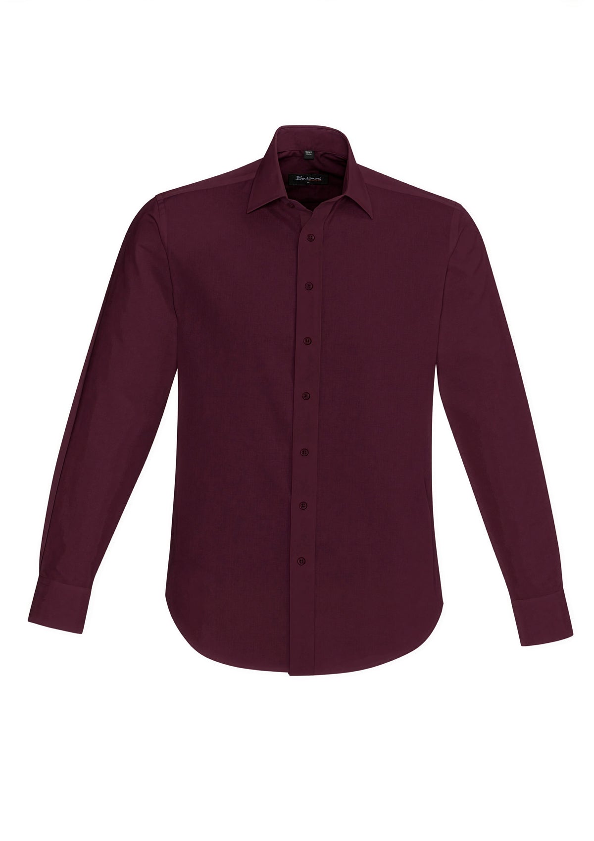 Hudson Mens Long Sleeve Shirt - Wine back