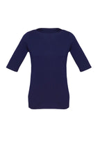 Camille Womens Short Sleeve T-Top - Navy back