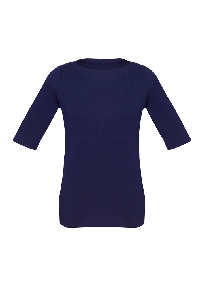 Camille Womens Short Sleeve T-Top - Navy back