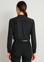 Juliette Womens Long Sleeve Blouse - Black back