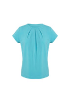Blaise Womens Short Sleeve Top - Aqua back