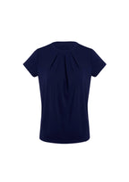 Blaise Womens Short Sleeve Top - Navy back