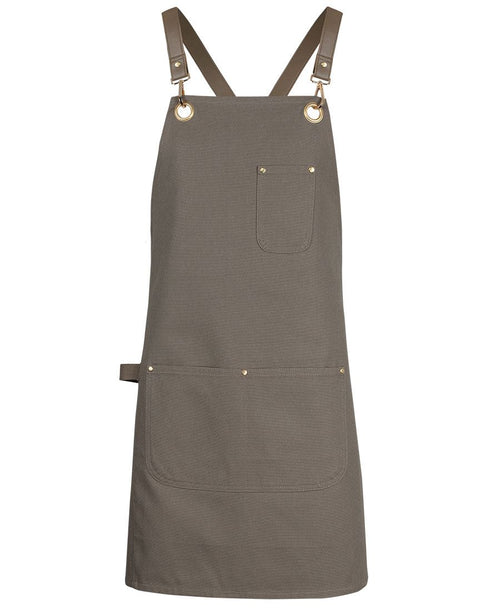 JB's 65x75 Brass Eyelet Crossback Apron with PU Strap