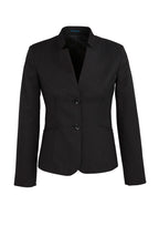 Cool Stretch Womens Short Jacket with Reverse Lapel - Black back