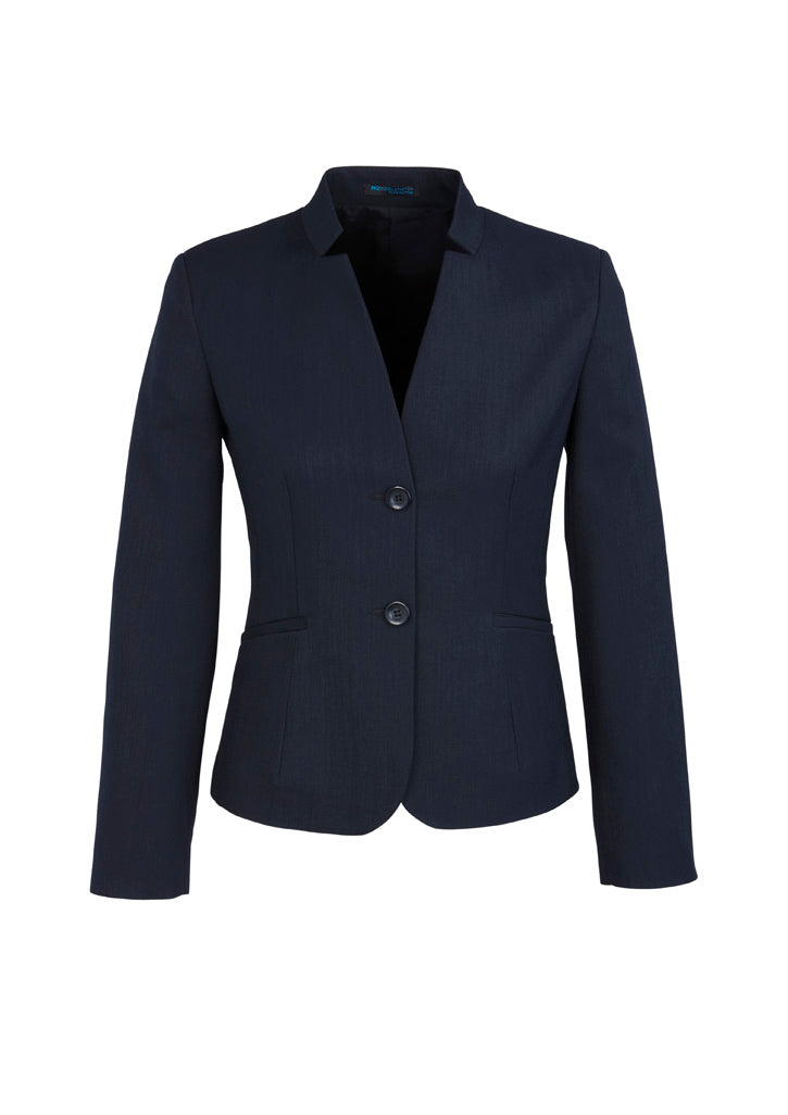 Cool Stretch Womens Short Jacket with Reverse Lapel - Navy
