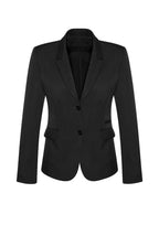 Cool Stretch Womens 2 Button Mid Length Jacket - Black back