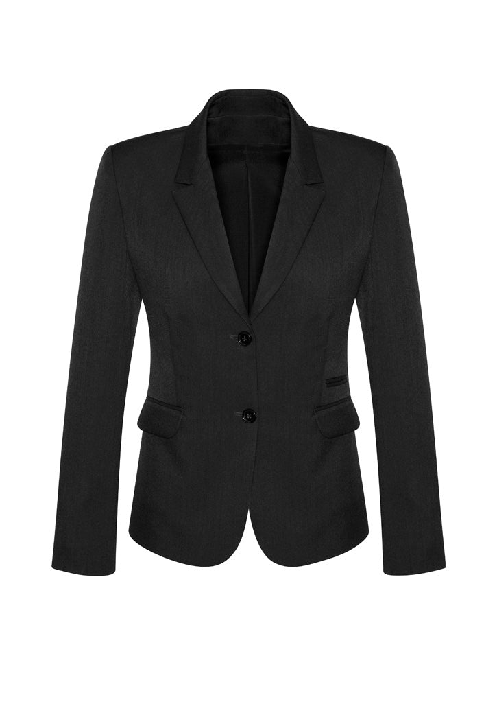 Cool Stretch Womens 2 Button Mid Length Jacket - Black back