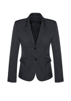 Cool Stretch Womens 2 Button Mid Length Jacket - Charcoal