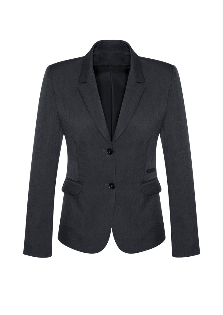 Cool Stretch Womens 2 Button Mid Length Jacket - Charcoal