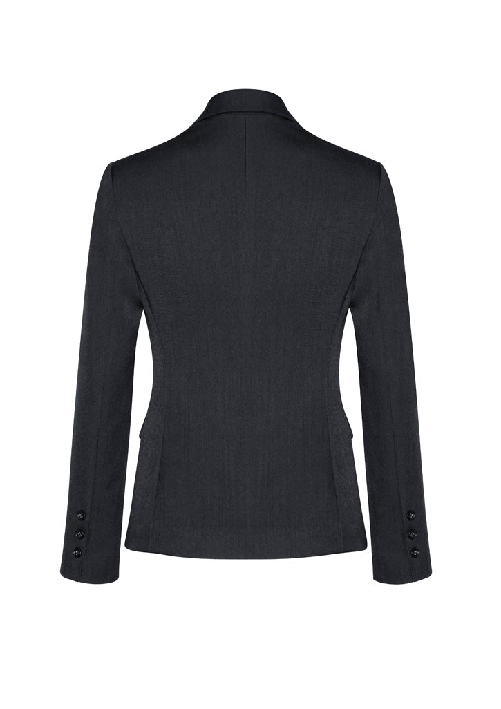 Cool Stretch Womens 2 Button Mid Length Jacket - Charcoal back