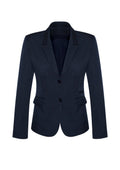 Cool Stretch Womens 2 Button Mid Length Jacket - Navy