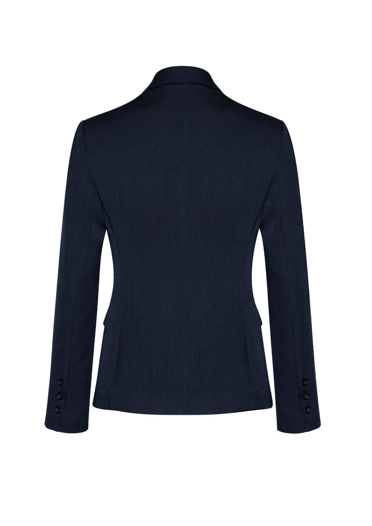 Cool Stretch Womens 2 Button Mid Length Jacket - Navy back