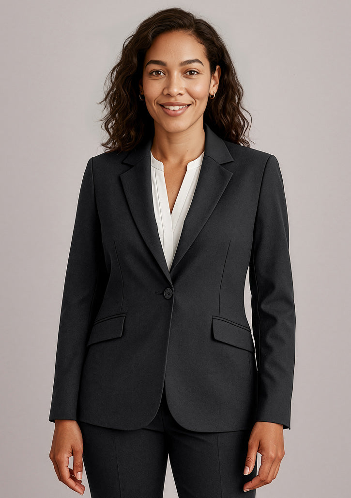 Siena Womens Longline Jacket - Black