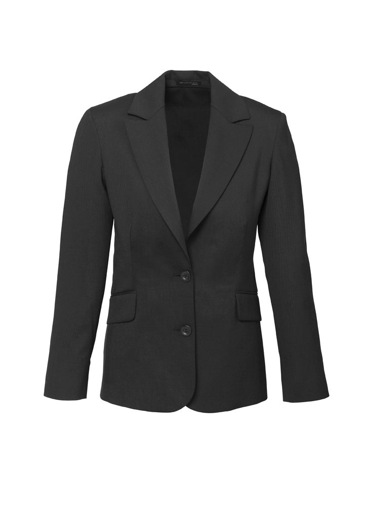 Comfort Wool Stretch Womens Longline Jacket - Charcoal