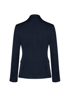 Comfort Wool Stretch Womens 2 Button Mid Length Jacket - Navy back
