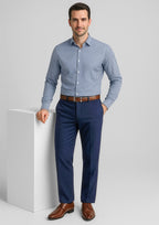 Comfort Wool Stretch Mens Flat Front Pant