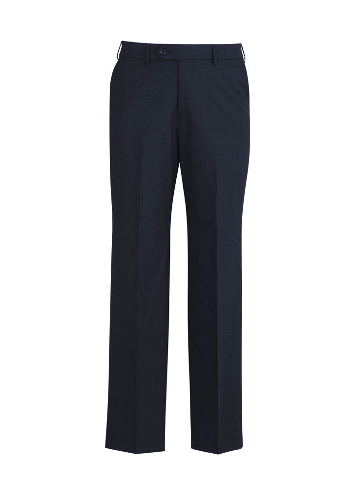 Comfort Wool Stretch Mens Flat Front Pant - Navy back