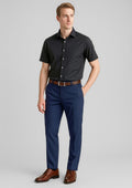 Comfort Wool Stretch Mens Slimline Pant - Navy