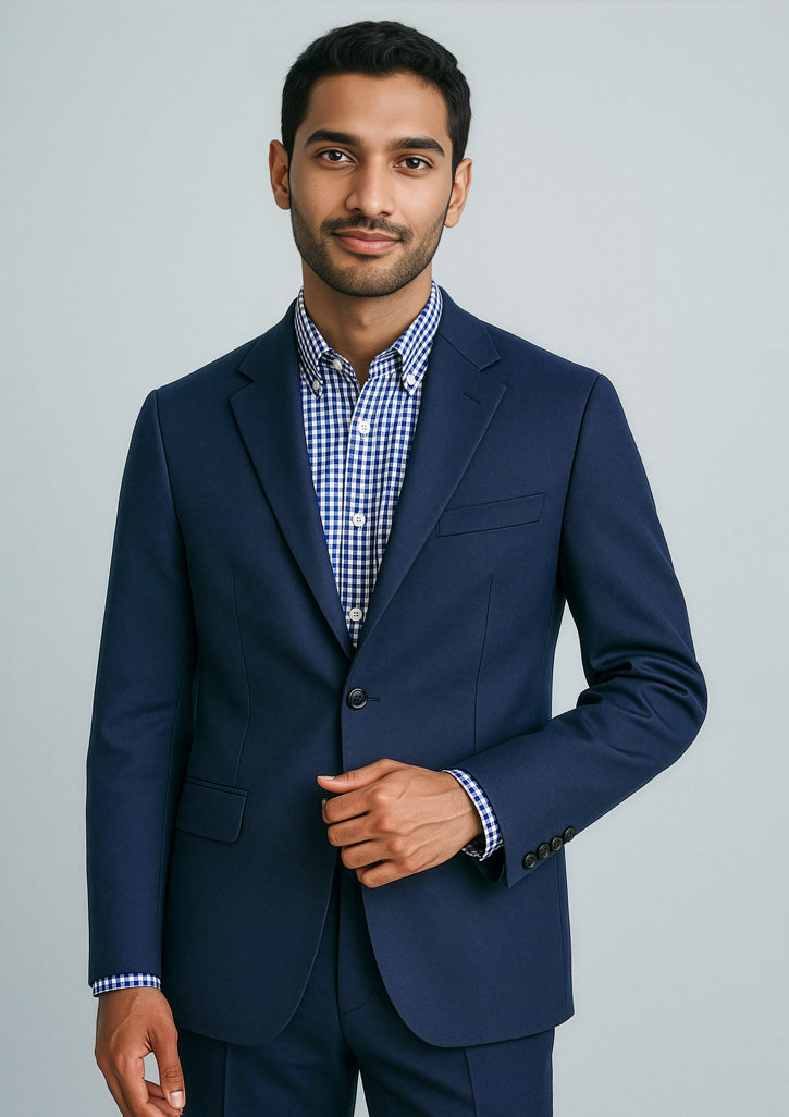 Cool Stretch Mens 2 Button Classic Jacket - Navy