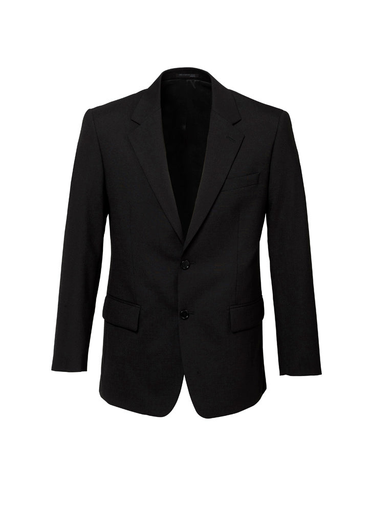 Comfort Wool Stretch Mens 2 Button Classic Jacket - Black