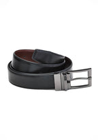 Leather Mens Reversible Belt - Black/Brown back