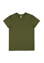 Basis Womens Short Sleeve Tee - Army back