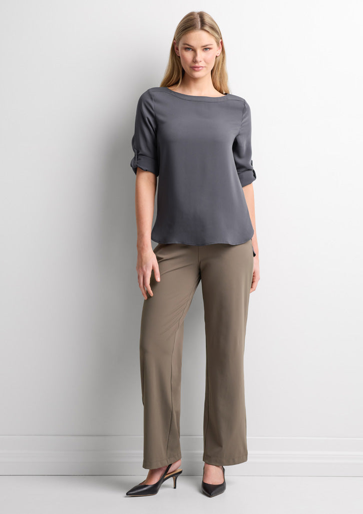 Womens Soft Stretch Pant - CAFEWEAR NZ - Taupe / XXS