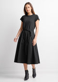 Womens Grace T-Shirt Midi Dress - Black