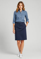 Womens Lawson Skirt - CAFEWEAR NZ - Navy / 6