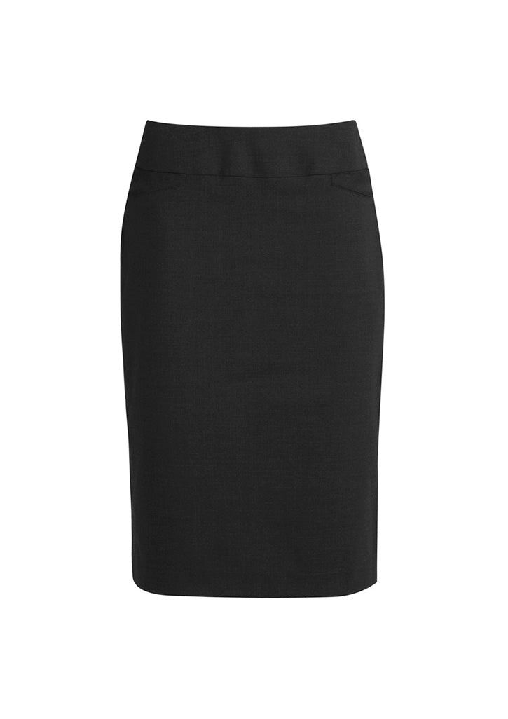 Womens Classic Knee Length Skirt - CAFEWEAR NZ - Charcoal Marle / 6