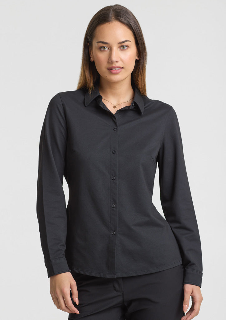 Womens Venture Long Sleeve Shirt - Black