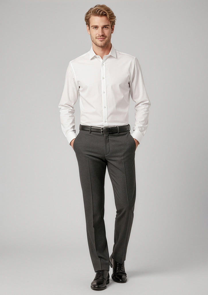 Mens Classic Flat Pant - CAFEWEAR NZ - Charcoal Marle / 72