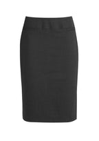 Womens Classic Below Knee Skirt - CAFEWEAR NZ - Charcoal Marle / 6